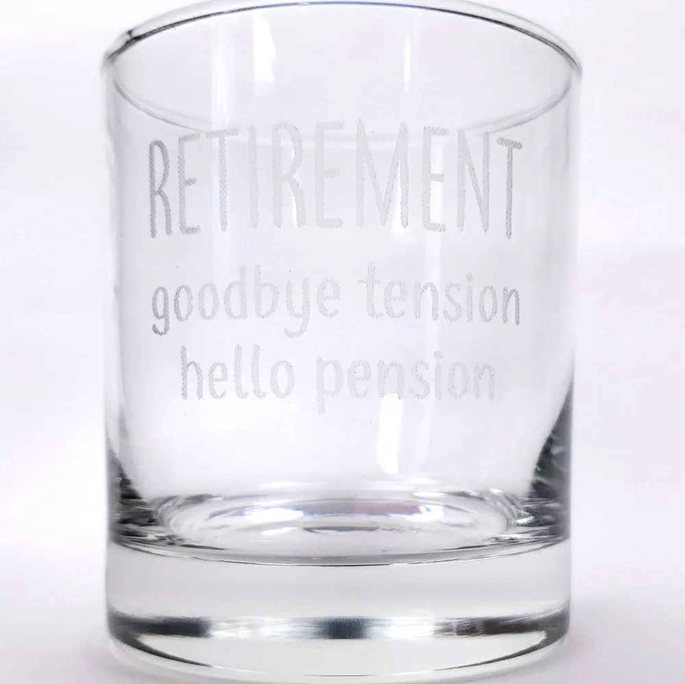 Funny Retirement Whiskey Glass